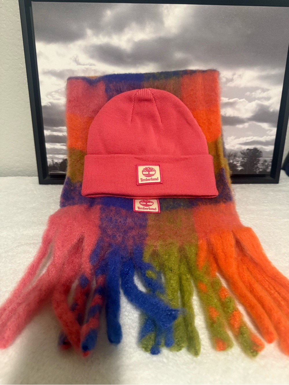 Timberland Women Pink Knit Beanie